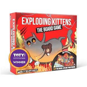 Exploding Kittens: The Board Game - The Action Packed Party Game to Celebrate 10th Birthday - 2-6 Players Aged 7+ - Great for Adults, Teens, Collectors, Kids