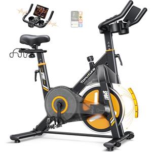 Toputure 2026 Nuova Toputure Cyclette da Casa con Resistenza Elettromagnetica, Cyclette per Casa con Controllo App, Display Touchscreen, Cardiofrequenzimetro, Ultra Silenziosa, Supporta fino a 150 kg
