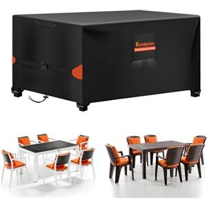 Kovshuiwe Telo protettivo per mobili da giardino, 140 x 90 x 74 cm impermeabile, antivento, resistente ai raggi UV, 420D resistente al vento, per mobili da giardino e da esterno