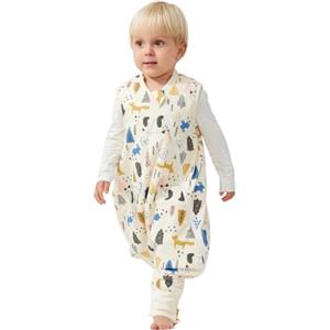 Duomiaomiao Sacco nanna con gambe, 2,5 Tog, caldo sacco a pelo con piedi, 100% cotone, coperta indossabile per bambini, (2-3 anni, panda)