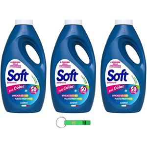 Beni Culinari 3 X Detergente Detersivo Lavatrice Full Color - detersivo liquido - 50 lavaggi 2250 ml + portachiavi Beni Culinari