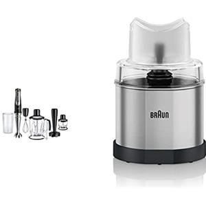 Braun MultiQuick 9 MQ9147X Frullatore ad Immersione, Miniprimer, Dotazione Frusta a Filo, Tritatutto da 350ml & MQ60, Accessorio EasyClick per Frullatore a Immersione, Tritatutto per Caffè e Spezie