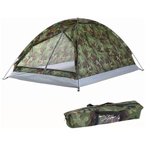 FortunateSweet Tenda da trekking leggera per 1-2 persone, in poliestere resistente all'acqua, con pali in fibra di vetro, facile da montare, per trekking e spiaggia, 2 persone