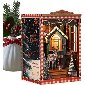 Generico Kit Casa in Miniatura | Kit Miniatura Libreria Casa delle Bambole Natale | Modello Decorativo da Costruire per Libreria Artigianato | Regalo Compleanno Halloween Sala Lettura per Appassionati