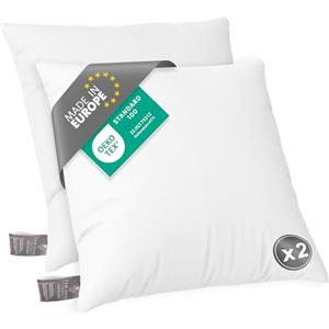 FH FAM' HOME HOME COSINESS FAM HOME Cuscino da Letto Coppia 60x70 cm I Cuscini Letto Morbido In Microfibra Anallergico Lavabile I Adatto Per Dormire In Tutte Le Posizioni I 2 Pezzi