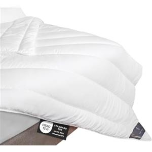 FH FAM' HOME HOME COSINESS Piumino 135x200 cm Microfibra Letto 80/90 Morbido Ipoallergenico Lavabile Bianco Fabbricato in Europa
