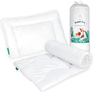 FH FAM' HOME HOME COSINESS FAM' HOME set di biancheria da letto per bambini Cheeky Fox, piumone 90 x120 bambini e cuscino 40x60 | Qualità certificata Oeko-tex Standard 100 | Realizzato in UE | Adatto per letto 70x140cm