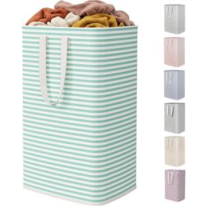 Lifewit Cesto Portabiancheria, Cesta Portabiancheria Pieghevole, Portabiancheria Sporca con Manici Allungati, Laundry Basket per Camera da Letto, Bagno e Lavanderia, 80L, Blu Verde