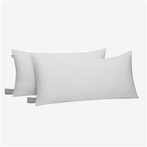 FH FAM' HOME HOME COSINESS FAM Home Cuscino da Letto Coppia 50x80 cm I Cuscini Letto Morbido in Microfibra Anallergico Lavabile I Adatto per Dormire in Tutte Le Posizioni I 2 Pezzi