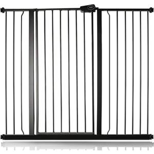 Bettacare Cancelletto Child & Pet per Bambini e Animali, 120.3cm - 127.9cm, Nero Opaco, Cancelletto Extra Alto con un'Altezza di 104cm, Cancelletto per Bambini e Barriera per Animali Domestici
