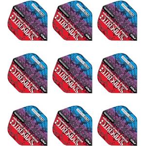 RED DRAGON Hardcore Peter Wright Snakebite Multi Snakeskin Red Freccette - 3 set per confezione (totale 9 voli freccette)