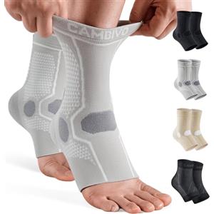 CAMBIVO Cavigliera Sportiva per Distorsione, Cavigliera Ortopedica, Fascia Elastica Caviglia con Graduata Compressione, Tutore Caviglia per Sport, Fascite Plantare, Tendinite di Achille e Artrite