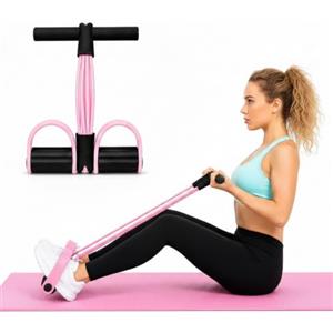CBMZHF Bande di resistenza multifunzionali del pedale del piede 6 tubi elastici, allenatore addominale, palestra domestica Stretching Pilates Yoga Sit-Up allenamento di per uomini e donne (rosa)