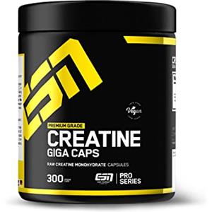 ESN Ultrapure Creatina Monoidrato, 300 capsule, 100 porzioni, capsule di creatina, microfine e perfettamente solubili, vegane - prodotte in Germania