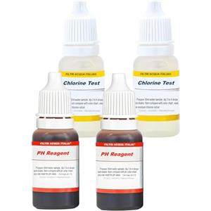FILTRIACQUAITALIA Test cloro PH Misuratore PH-Cloro Kit Analisi Set 4 Pezzi