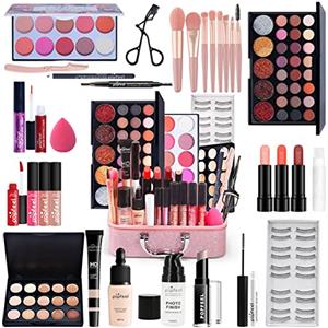 FantasyDay Calendario dell'Avvento 2025 Beauty, Kit di Bellezza Cosmetici Kit per Occhi, Viso e Labbra - Set di Trucchi con Correttore, Rossetti, Lucidalabbra, Palette Ombretti, Mascara, Trousse, Fard