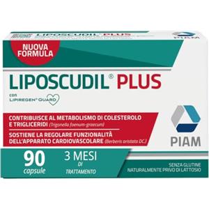 Liposcudil Plus - Integratore per il colesterolo - 90 Capsule (3x30)