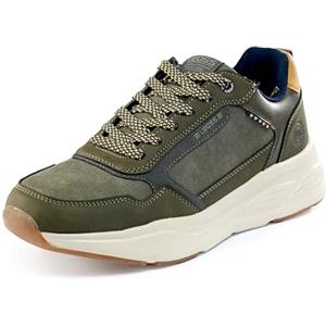 LEOSS ORIGINAL Scarpe Uomo Sneakers Scarpe Trekking Uomo Confortevoli Ammortizzate Resistenti Stabili Leggere Traspiranti (Verde, 45 EU, MLE255339-15)