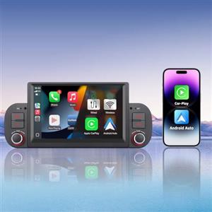 YZGWWIU Autoradio Linux per Fiat Panda 2013-2020-CarPlay & Android Auto,Plug & Play | Stereo 1 DIN con Avvio 3s, Audio DSP 24-bit, Bluetooth, FM/AM/RDS, Comandi Fisici Tramite Manopola, Comandi Al Volante, DAB+