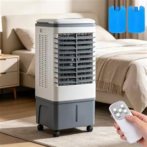 JGJSQYY Raffrescatore d'Aria Portatile 20L con Acqua-Climatizzatore Senza Tubo di Scarico Oscillazione 120° Telecomando Timer 7.5H Condizionatori a Evaporazione Ventilatore per Casa e Ufficio