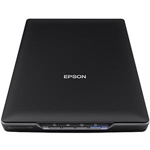 Epson Perfection V39 Scanner Piano A4 con Alimentazione USB, Elevata velocità di scansione 4800 dpi, Software intelligente Scan-to-Cloud per acquisire, Archiviare e Condividere immagini/documenti