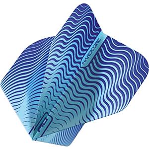RED DRAGON Radical Blue Wave Shimmer Dart Flights - 4 set per confezione (12 freccette in totale)