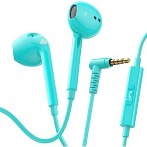 LUDOS ZENITH Auricolari In-Ear Cuffie, Cuffiette con Filo e Microfono, 2 Anni di Garanzia, Cuffie Isolamento Acustico, Cuffiette Cellulare, Jack 3,5 mm per iPhone, Apple, Samsung, Huawei - Turchese