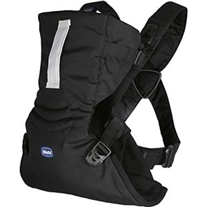 Chicco EasyFit Marsupio Neonati Ergonomico per Bebè e Bambini dalla Nascita a 9 kg, Porta Bebè Semplice e Intuitivo da Indossare, Fronte Mamma e Fronte Strada, Supporto per Testa e Collo, Nero