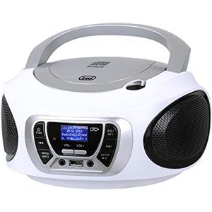 Trevi CMP 510 DAB Stereo Portatile con Radio Digitale DAB e FM RDS, Lettore CD, USB, AUX-IN, Display ad Alta Leggibilità, Antenna Telescopica Orientabile, Bianco