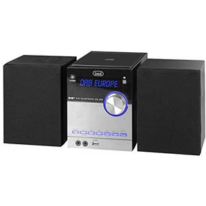 Trevi HCX 10D8 DAB Sistema Stereo Hi-Fi Digitale DAB+/FM CD MP3 USB Wireless, Stereo Compatto 30W con Display LCD, Telecomando, AUX-IN e 5 Equalizzazioni Audio