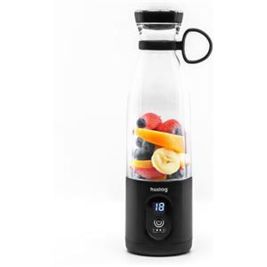 Huslog Frullatore Portatile 580ml, Mini Blender Senza Fili 315W, 6 Lame in Acciaio Inox, USB-C/USB-A, Compatto con Manico, Ideale per Smoothie, Frullati e Protein Shake, Nero