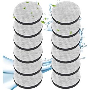 JIYANA 12 Pezzi Micro Dischi Filtranti di Ricambio per Cartucce, Compatibili con Brita Fill & Go, Filtro Caraffa con Brita, Riduce PFAS, Cloro, Microparticelle e Impurità nell'Acqua