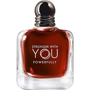 Armani Beauty Stronger With You Powerfully, Colonia da uomo, fragranza calda e piccante, con accordo di castagno, ciliegia dolce e lavanda, 50 ml