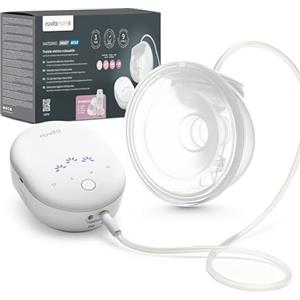 Nuvita Materno Smart Wear 1287W - Tiralatte Elettrico indossabile a mani libere - Tecnologia a 3 Fasi, Personalizzabile, Portatile, Kit disponibile per convertirlo in tiralatte doppio