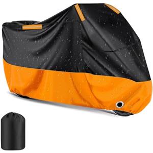 AOOSA Telo Moto, 210D Oxford Telo Coprimoto Esterna | Impermeabile con Foro per Lucchetto e Borsa Portaoggetti, per Moto Motorino Motocicletta Scooter, 245x105x125 cm