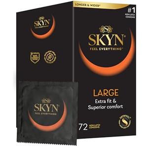 SKYN Skynfeel - Preservativi extra grandi (72 pezzi) | Preservativi senza lattice, larghezza 56 mm