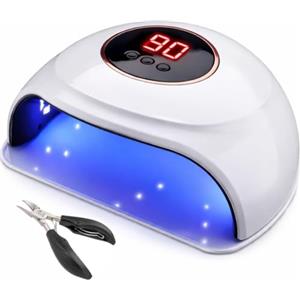 Generico Lampada Unghie UV LED 72W Professionale con 30 LED, Fornetto per Smalto Gel e Semipermanente con Sensore Automatico e Timer, Asciugatura Rapida + Tronchesino Cuticole E Unghie in Acciaio Inox Incluso