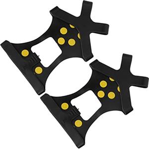 CHICIRIS 10 Borchie Antiscivolo Ghiaccio Scarpette da Arrampicata Ramponi in Gomma Morbida TPE Copriscarpe 10 Borchie in Acciaio Inossidabile per Escursionismo Pesca Sul Ghiaccio Alpinismo Sci