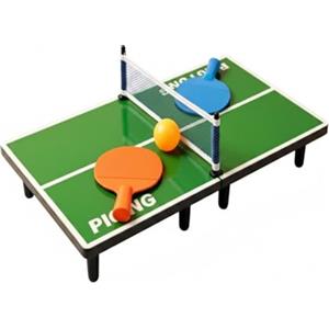 Okiyakusama Tavolo Tennis Compatto Portatile Pieghevole con Accessori Inclusi Materiale Legno PP Perfetto per Gioco Sociale Adatto per Bambini Adulti Giochi al Chiuso