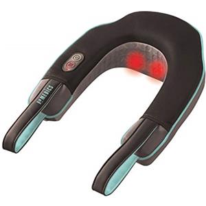 HoMedics Massaggiatore Collo E Cervicale, Massaggiatore Elettrico Portatile con Funzione Di Riscaldamento, Cuscino con Calore Lenitivo Per Massaggio Cervicale, Nero, ‎25 x 12.5 x 40 cm