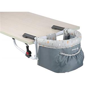 Safety 1st Smart Lunch Seggiolino da Tavolo per Bambini, Alza Bimbo da Tavolo, Seggiolino Pieghevole e Portatile Facile da Trasportare, Grigio