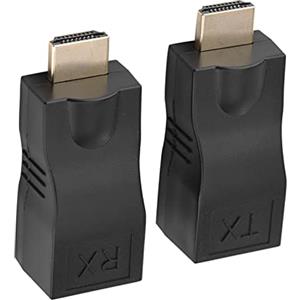 plplaaoo Extender HDMI,ripetitore HDMI, 2x HDMI 30m a RJ45 ripetitore convertitore extender cavo di rete, adattatore da Ethernet a HDMI, splitter, adattatore da Ethernet a HDMI per TV, su CAT-5e CAT6