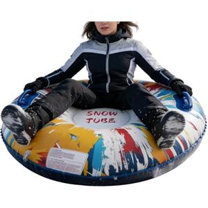 Generic Slittino da neve | Divertente giocattolo gonfiabile invernale, slitta tubolare da neve, per bambini, ragazze, adulti, donne, famiglia, , all'aperto