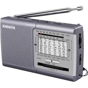 XHDATA Radio portatile AM/FM/SW XHDATA, colore grigio