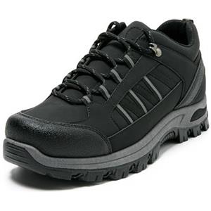 JOMIX Scarpe Trekking Uomo Outdoor Hiking Scarpe da Montagna Escursionismo Comode Antiscivolo Leggere Resistenti per Campeggio Passeggiate e Viaggio MOS255034 Nero 43