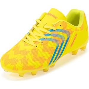 JOMIX Scarpe da Calcetto Calcio Unisex Ragazzi Ragazze Donna - Tacchetti FG per Erba Naturale - Leggere, Resistenti e Antiscivolo WOS250438 (Giallo, 39)