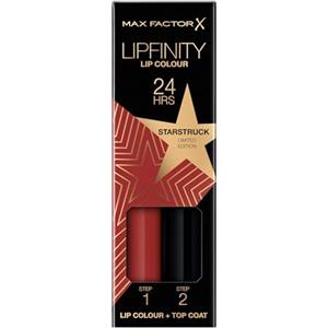 Max Factor, Lipfinity Lip Colour Tinta Labbra Matte Lunga Durata E Gloss Idratante, Applicazione Bifase, Edizione Limitata, 90 Starstruck