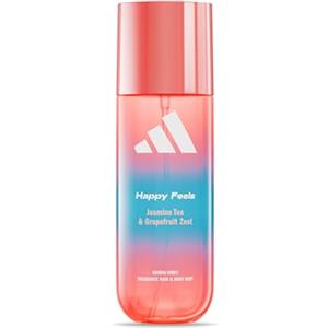 adidas Vibes Happy Feels Acqua profumata spray per corpo e capelli, da Donna, Mood Boosting, Note di Tè al Gelsomino e Scorza di Pompelmo, Per Ogni Occasione, 150 ml