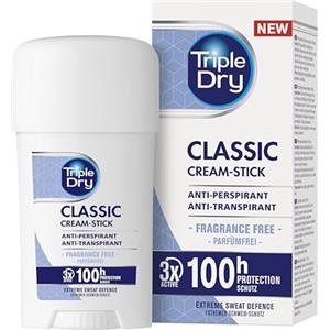 Triple Dry Crema stick anti-traspirante | Stick contro forte sudorazione | protezione 100h | 45ml