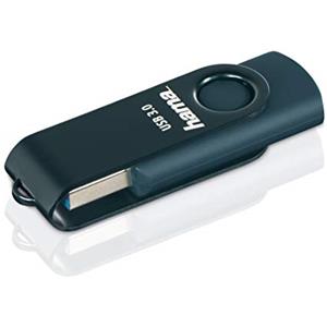 Hama Chiavetta USB 3.0 da 64 GB (trasferimento dati da 70 MB/s con occhiello per il fissaggio all'anello portachiavi, memory stick in metallo, adatta per Windows/MacBook), blu petrolio